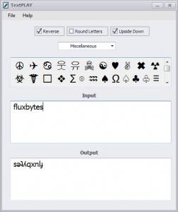 TextPLAY main window